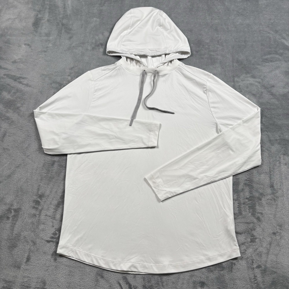 Zero Restriction Performance Golf Hoodie Men's Small White Lightweight Stretch